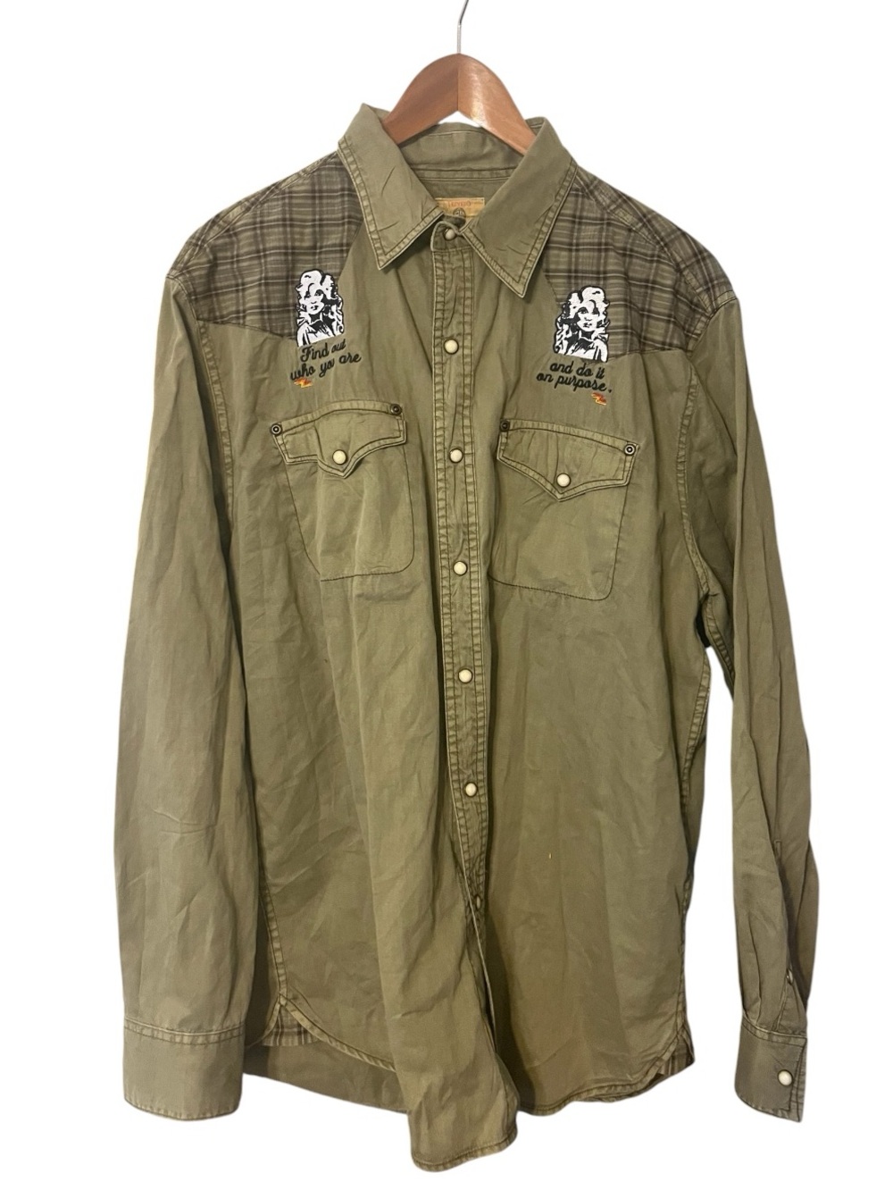 Olive Green Western Shirt